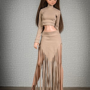 PREORDER Fringe skirt for bjd 1/3 scale doll like Smart Doll image 5