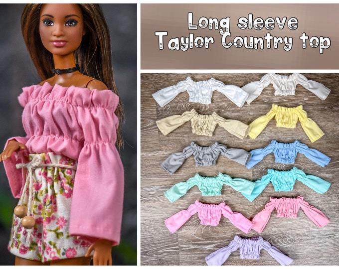 PREORDER Taylor Country top for 1/6 scale doll clothes to fit Poppy Parker or other similar 1/6 fashion doll clothes.