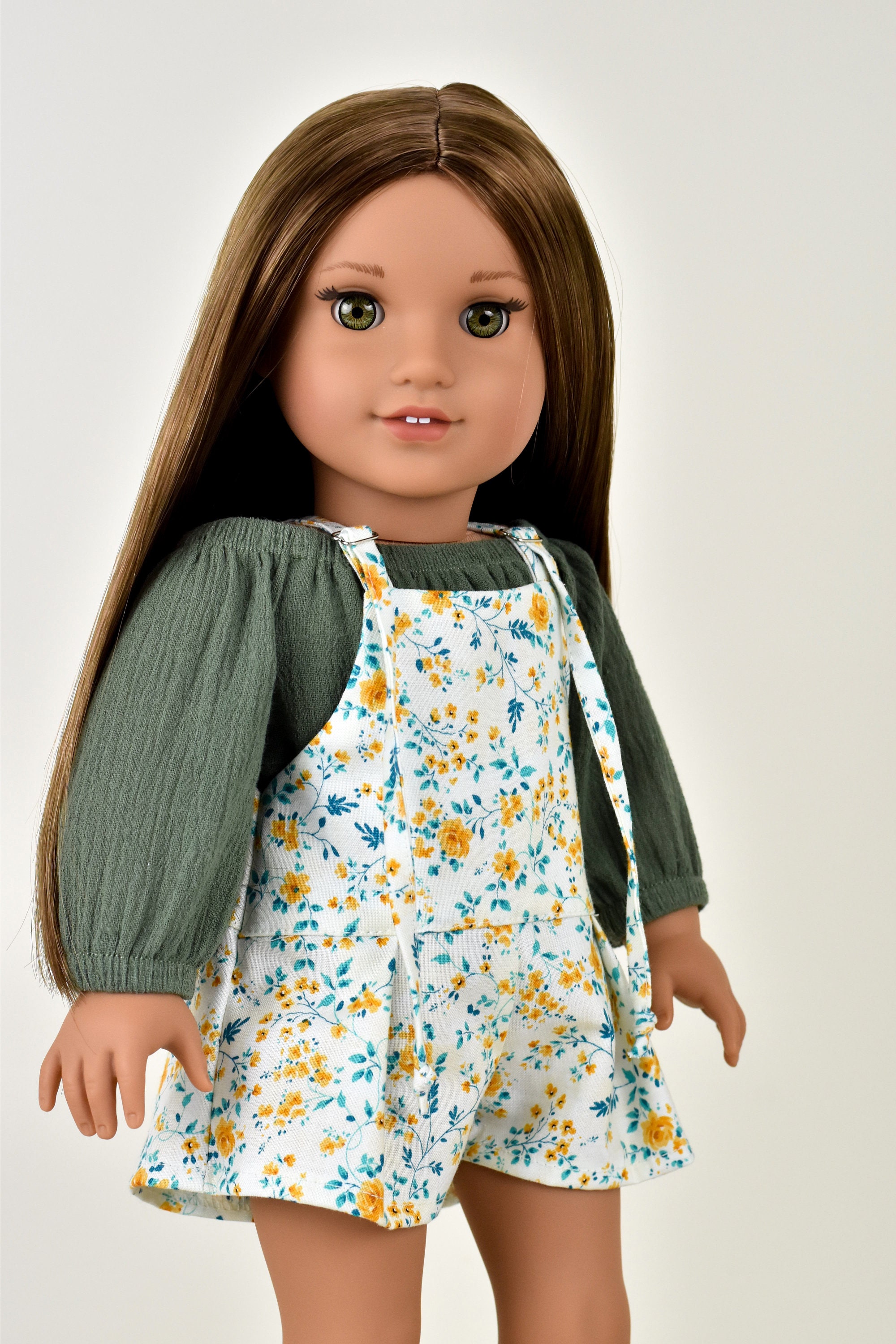 Shortalls Overalls 18 inch doll clothes EliteDollWorld EDW seashells