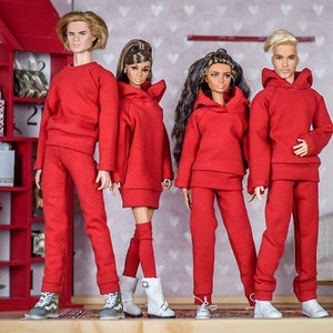 PREORDER Basic Collection for 1/6 scale doll clothes to fit Poppy Parker or other similar 1/6 fashion doll clothes. Red