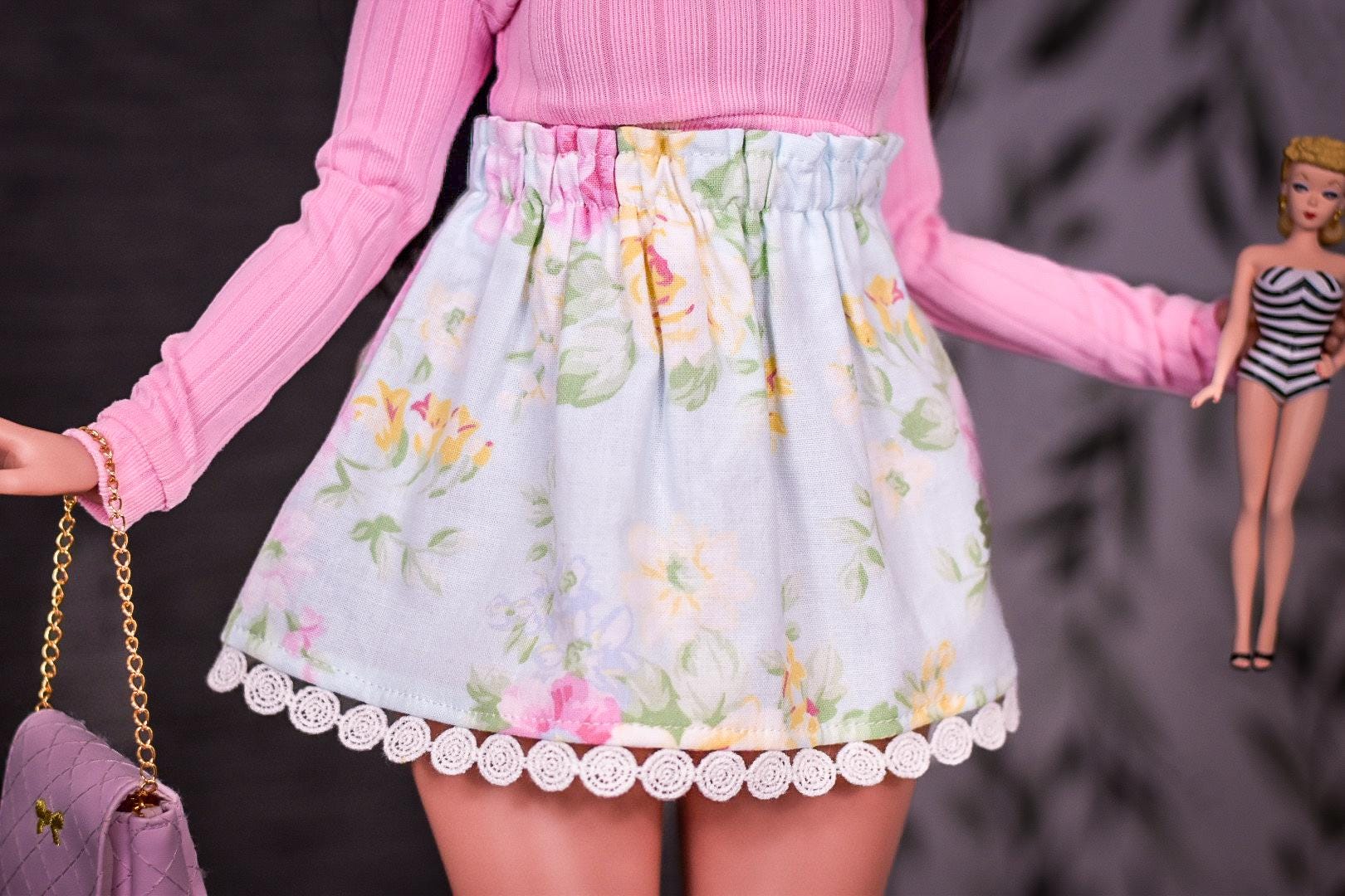 PERA—Falda que se adapta al cuerpo de pera de muñecas bjd a escala