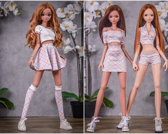 PREORDER Pick your Set for bjd 1/3 scale doll like Smart Doll PASTEL PLAID