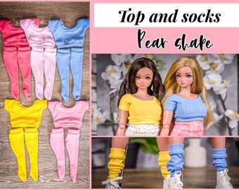 Top and socks fit Pear body  for bjd 1/3 scale doll like Smart Doll pear body