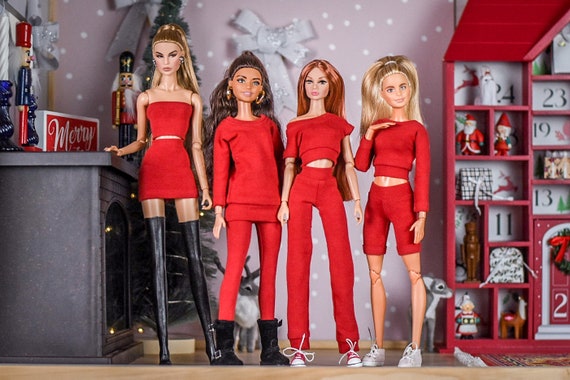 PREORDER Basic Collection for 1/6 Scale Doll Clothes to Fit Poppy Parker or  Other Similar 1/6 Fashion Doll Clothes. Red -  Canada