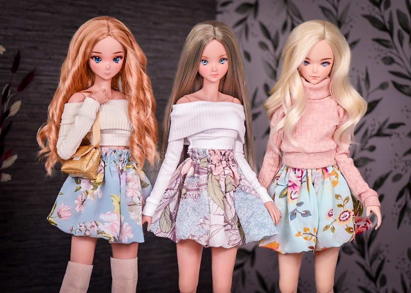 Chiffon Skirts for Bjd 1/3 Scale Doll Like Smart Doll CLASSIC Size