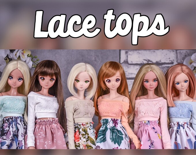 PREORDER Lace front Boat neck top  for bjd 1/3 scale doll like Smart Doll