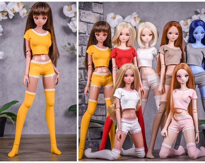 Lacey set for bjd 1/3 scale doll like Smart Doll Yellow