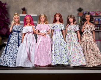 PREORDINA Abito lungo per bambole in scala 1/6, adatto a Poppy Parker o ad altri vestiti per bambole alla moda in scala 1/6 simili.