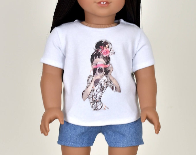 Graphic top 18 inch doll clothes