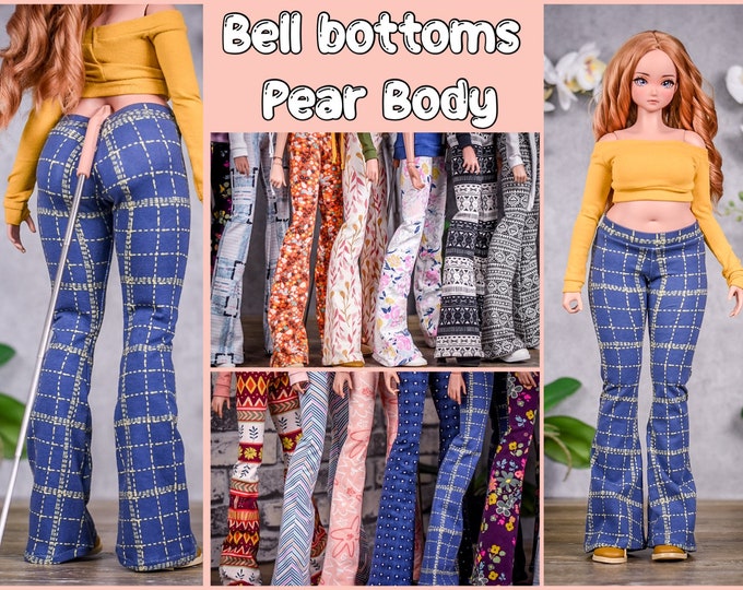 PREORDER Pear body Bell Bottoms  for bjd 1/3 scale doll like Smart Doll pear body