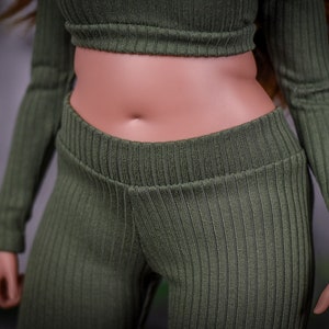 PREORDER 24/7 Collection fit Pear body top for bjd 1/3 scale doll like Smart Doll pear body color Olive green image 6