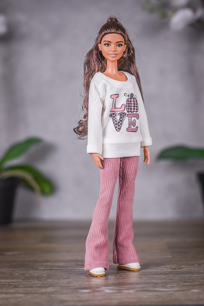 PREORDER Corduroy pants for 1/6 scale doll clothes to fit Poppy Parker or other similar 1/6 fashion doll clothes. image 2