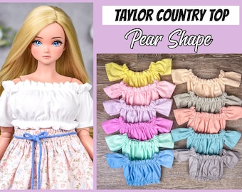 Taylor Country Top fit Pear body  for bjd 1/3 scale doll like Smart Doll pear body