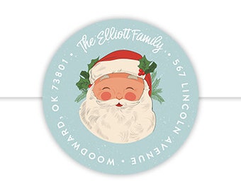 santa address label etsy