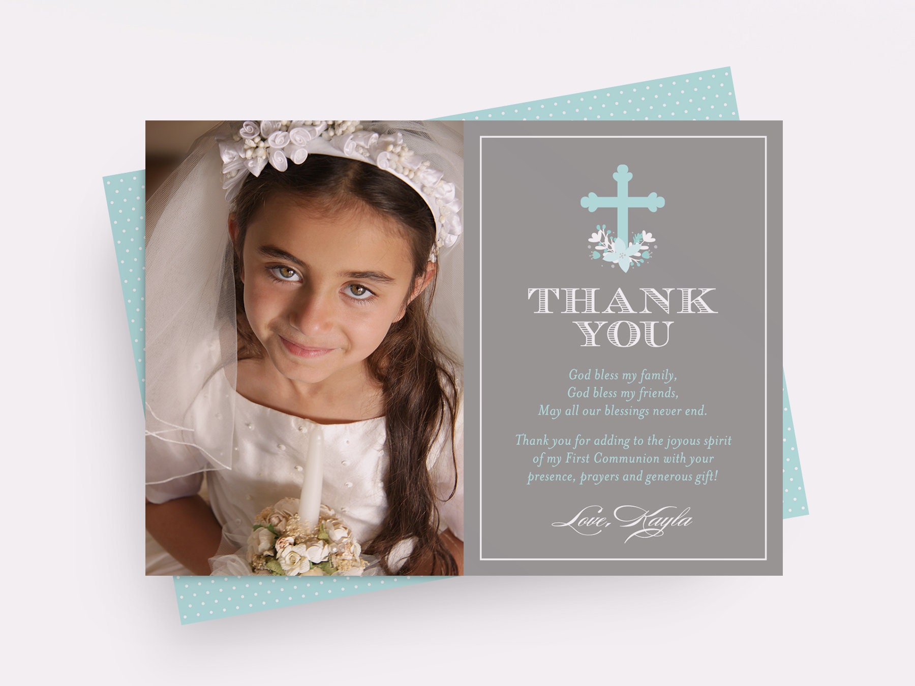 Photo Communion Thank You Cards Communion Thank You Cards Etsy