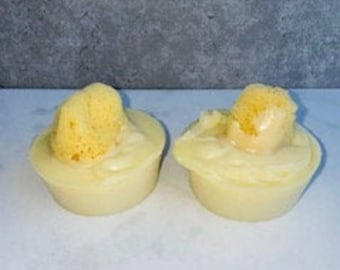 Facial Bar with Sea Sponge Cold Process Soap