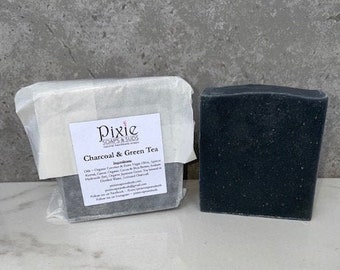 Charcoal and Green Tea Cold Process Soap