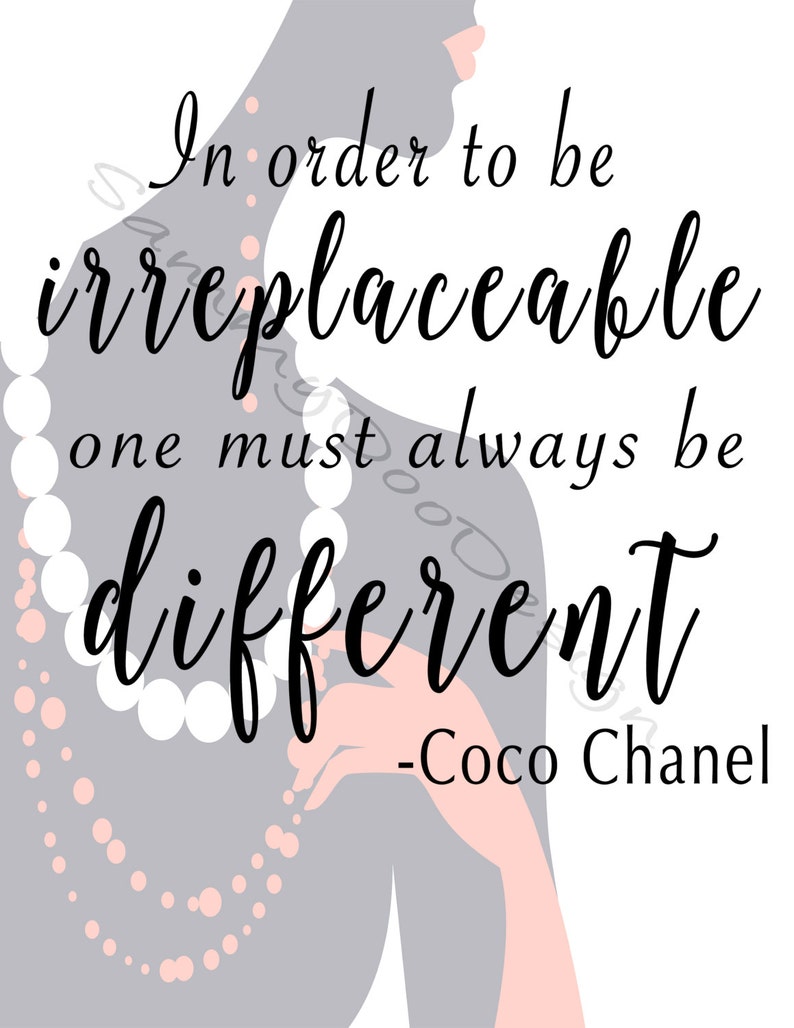 Coco Chanel Quote Print | Etsy