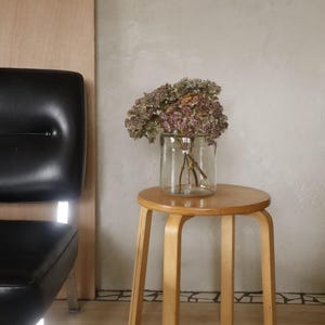 Vintage Aalto Style Plywood Stool / Nordic Design / Aalto Style Stool / Bedside table