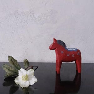 Swedish Dala Horse / Lovely Wooden Dala Horse / Swedish Collectable Wooden Folk Figurine
