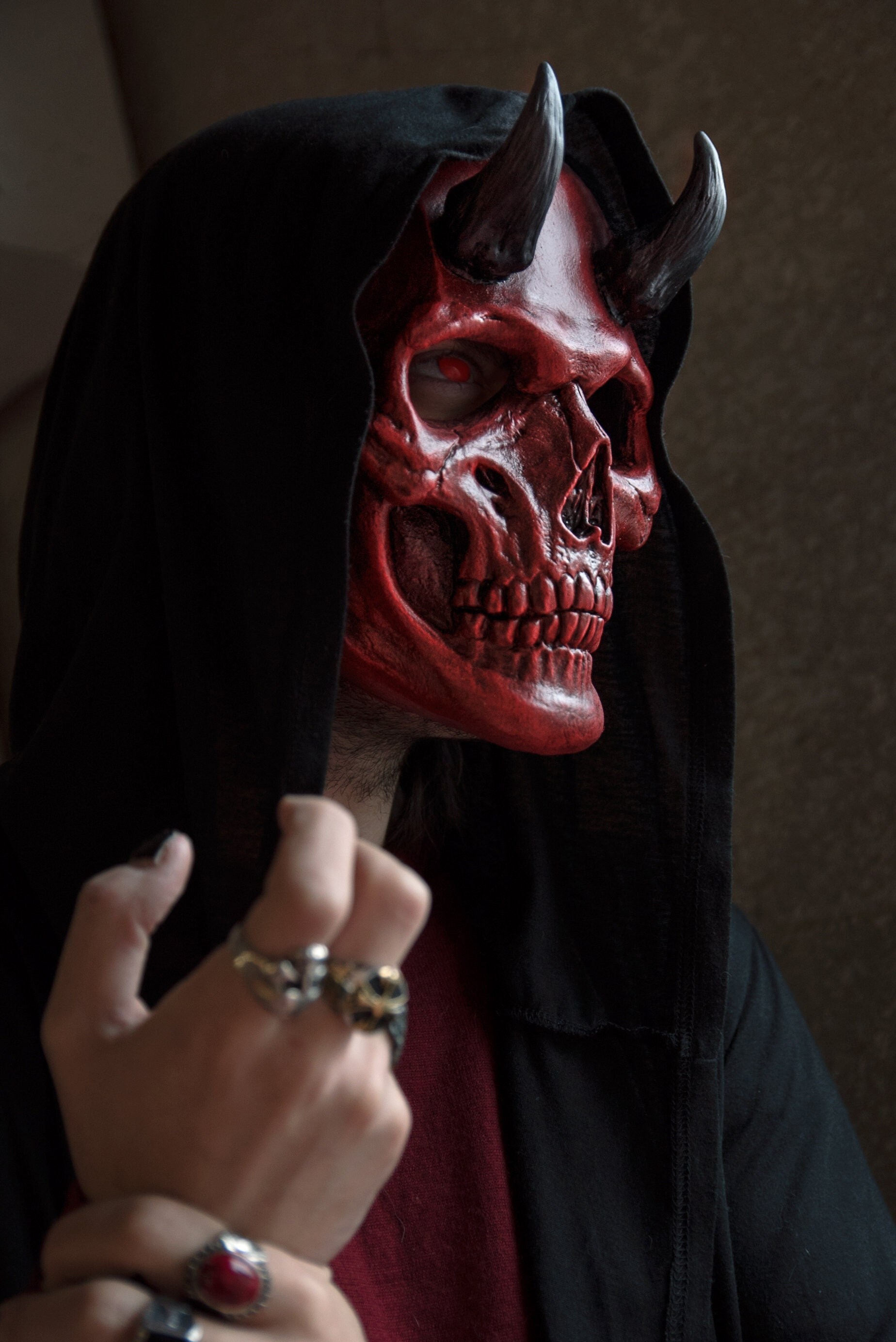 Ghost Rider Maske – Gruseliges Skelett-Kostüm, Aus Latex, Für Halloween & Karneval