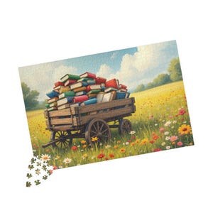 Puzzle, Bücherwagen Puzzle (110, 252, 520, 1014 Teile)