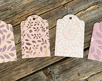 Large double sided Pretty in Pink Gift Tags
