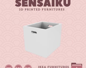 Miniature Replica KALLAX Insert - BLADDRA Box for Miniature Dollhouse - IKEA (1:12,24,48) - 3D Print Instant Download