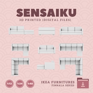 ミニチュアレプリカ FINNALA 家具シリーズ - IKEA (1:12,24,48) - 3D プリント インスタントダウンロード