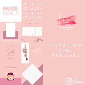 Modelo Rosa Suave para Instagram / Modelo Canva Rosa Suave / Modelo de Mídia Social Rosa / Modelo Canva Instagram