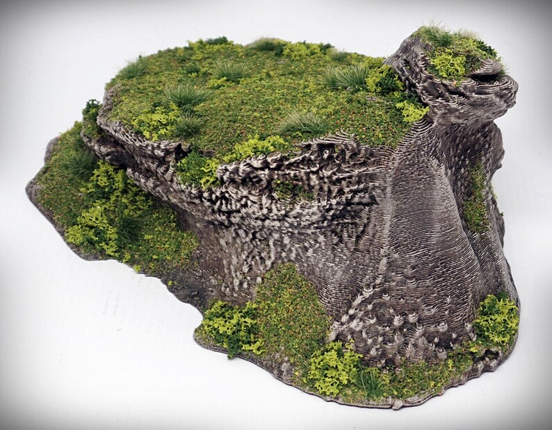 Dynamic Hills Lookout Wargame Terrain Miniature Wargaming, tabletop RPG D&D AOS rock formation scatter terrain, scenery image 2