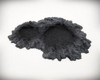 Blast Craters - "Double Crater B" – Wargame Terrain - Miniature Wargaming, tabletop RPG D&D AOS scatter terrain, scenery