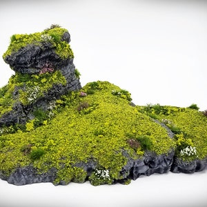 Dynamic Hills - &quot;Ramp Spiral - Outcropping&quot; - Wargame Terrain - Miniature Wargaming, tabletop RPG D&D AOS rock formation scatter, scenery