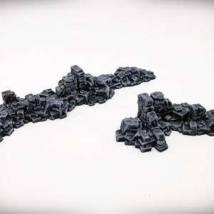 Ancient Ruins - &quot;Rubble Pile Bundle 2&quot;– 2 pieces- Wargame Terrain - Miniature Wargaming - tabletop RPG D&D AOS scatter terrain, scenery