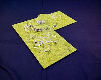 Rugged Hills Design Master Tiles - Rumble Downs – Wargame Terrain - Miniature Wargaming - tabletop RPG D&D AOS scatter terrain, scenery
