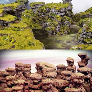 Dynamic Hills Lookout Wargame Terrain Miniature Wargaming, tabletop RPG D&D AOS rock formation scatter terrain, scenery image 10