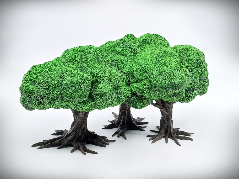 Copse A-Playable Deciduous Trees-Wargame Terrain Miniature Wargaming tabletop RPG D&D AOS rock formation scatter terrain scenery 3D printing