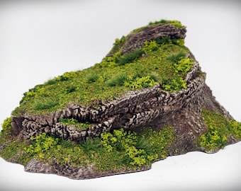 Lookout STL File -Dynamic Hills -Wargame Terrain Miniature Wargaming tabletop RPG D&D AOS rock formation scatter terrain scenery 3D printing