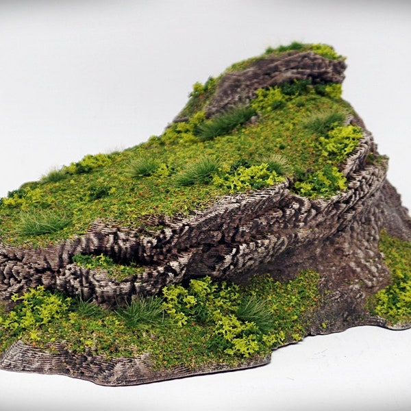 Lookout STL File -Dynamic Hills -Wargame Terrain Miniature Wargaming tabletop RPG D&D AOS rock formation scatter terrain scenery 3D printing