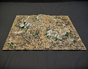 Rugged Hills Design Master Tiles - Twin Ridge – Wargame Terrain - Miniature Wargaming - tabletop RPG D&D AOS scatter terrain, scenery