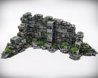 Basic Corner Wall A STL File - Ancient Ruins - Wargame Terrain Miniature Wargaming tabletop RPG D&D AOS scatter terrain scenery 3D printing