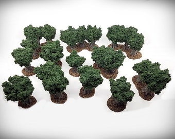 Deciduous Trees - Deluxe Bundle (12 pieces) – Wargame Terrain-Miniature Wargaming-tabletop RPG D&D AOS scatter terrain, scenery