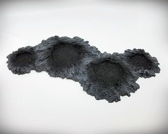 Blast Craters - "Quad Crater C" – Wargame Terrain - Miniature Wargaming, tabletop RPG D&D AOS scatter terrain, scenery