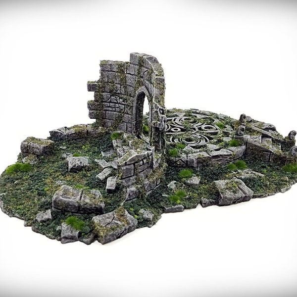 Arcane Sanctum STL File - Ancient Ruins - Wargame Terrain Miniature Wargaming tabletop RPG D&D AOS scatter terrain scenery 3D printing