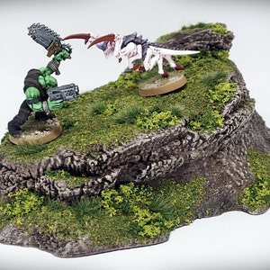Dynamic Hills Lookout Wargame Terrain Miniature Wargaming, tabletop RPG D&D AOS rock formation scatter terrain, scenery image 1
