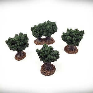 Deciduous Trees - Starter Bundle (4 pieces) – Wargame Terrain-Miniature Wargaming-tabletop RPG D&D AOS scatter terrain, scenery