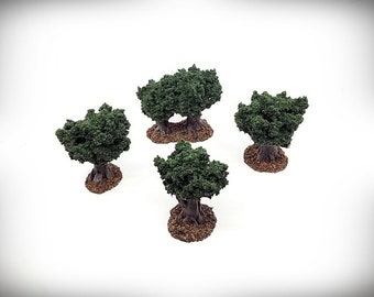 Deciduous Trees - Starter Bundle (4 pieces) – Wargame Terrain-Miniature Wargaming-tabletop RPG D&D AOS scatter terrain, scenery
