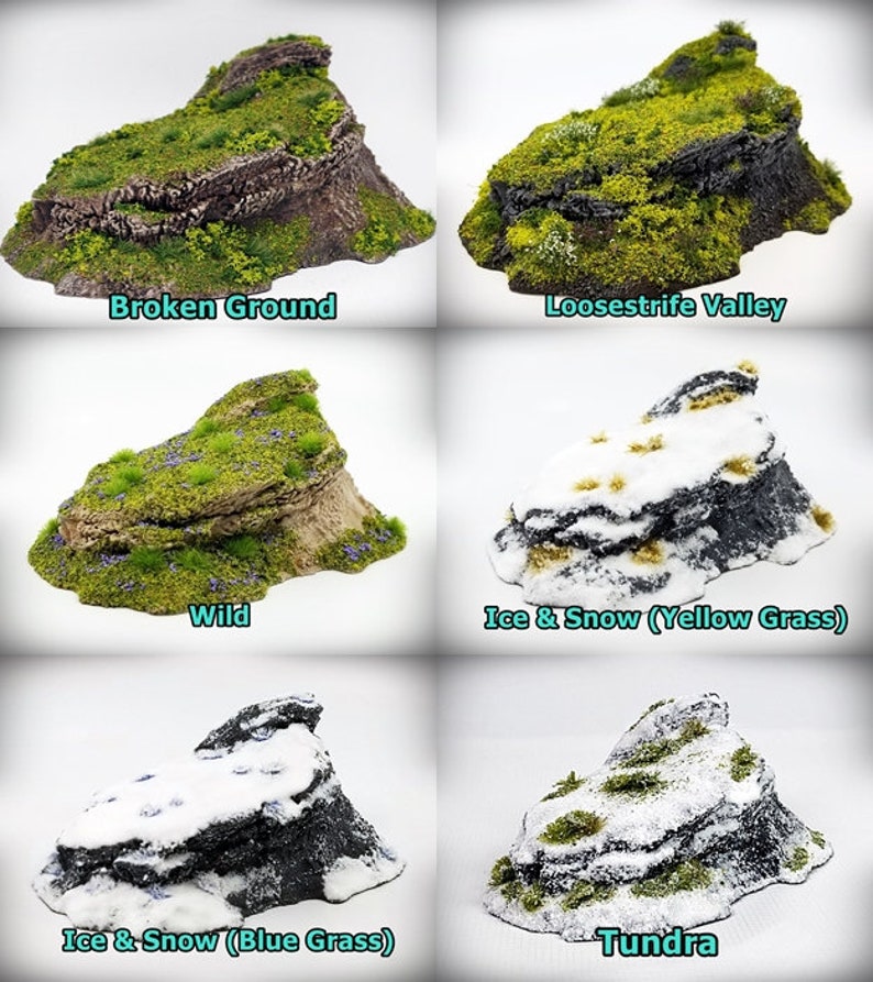 Dynamic Hills Lookout Wargame Terrain Miniature Wargaming, tabletop RPG D&D AOS rock formation scatter terrain, scenery image 5