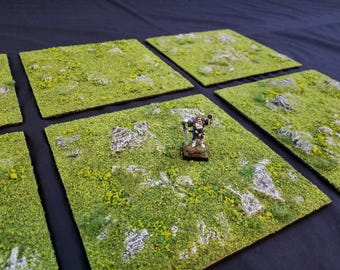 Rugged Hills Design Master Tiles - Open Tiles (Low and Tall Rocks) – Wargame Terrain-Miniature tabletop RPG D&D AOS scatter terrain scenery