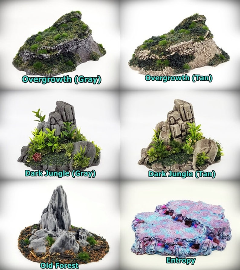 Dynamic Hills Lookout Wargame Terrain Miniature Wargaming, tabletop RPG D&D AOS rock formation scatter terrain, scenery image 7